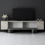 Hanah Home Soporte para TV Bohem - Travertino, Negro